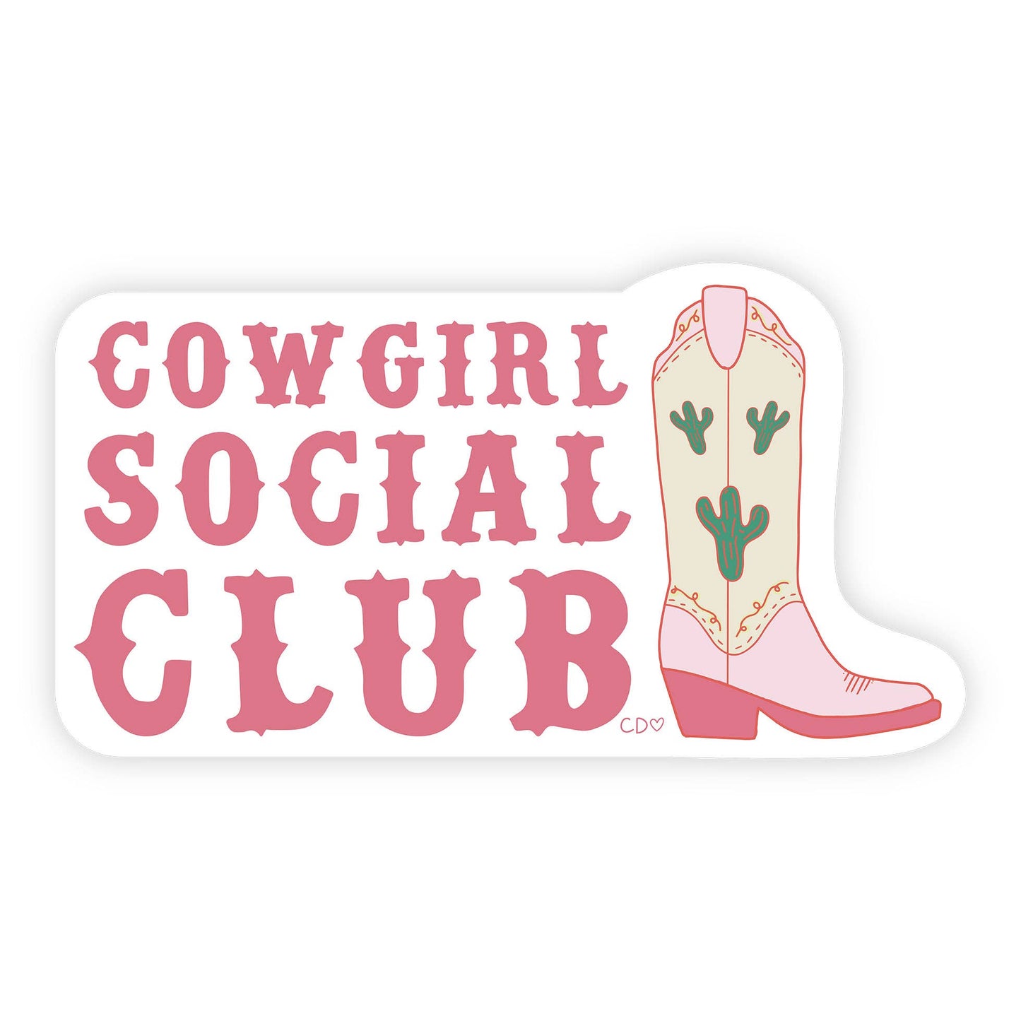 Cowgirl Social Club Decal Sticker