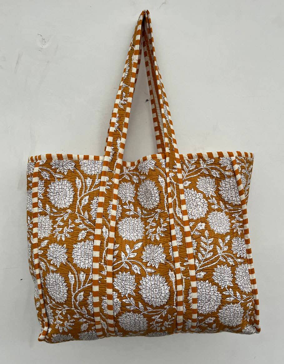 Cotton Quilted Reversible Jhola Bag