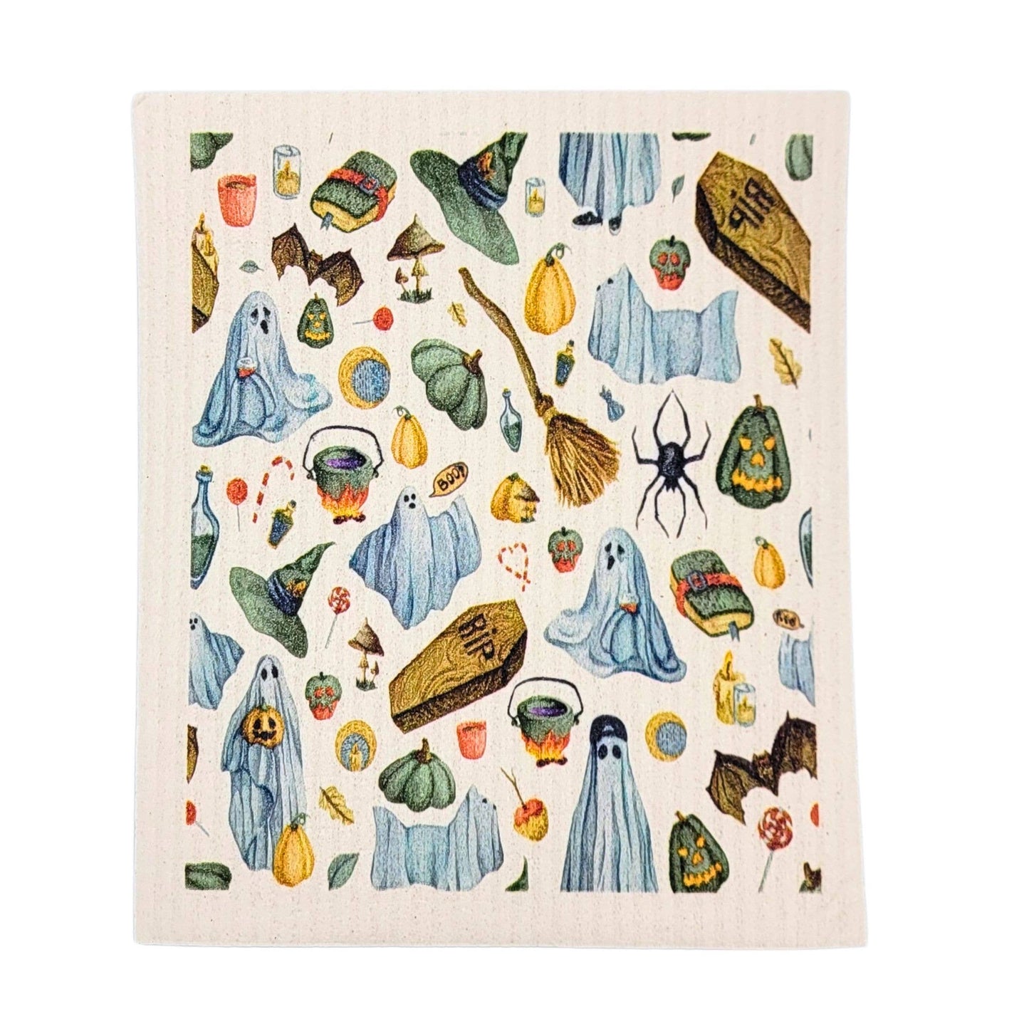 Halloween Ghost Party Fall Decor Swedish Dishcloth
