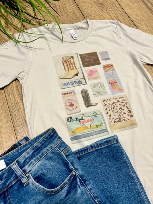 Western Match Box Graphic Tee