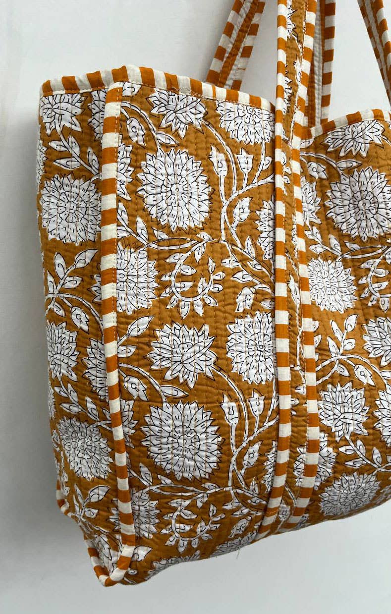 Cotton Quilted Reversible Jhola Bag