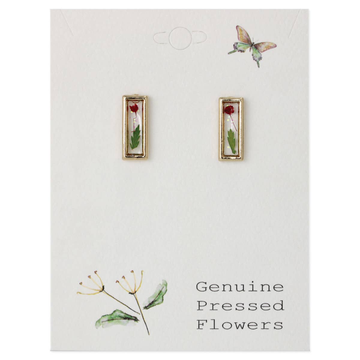 Cottage Classic Dried Flower Bar Post Earring
