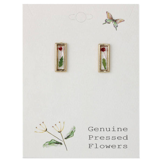 Cottage Classic Dried Flower Bar Post Earring