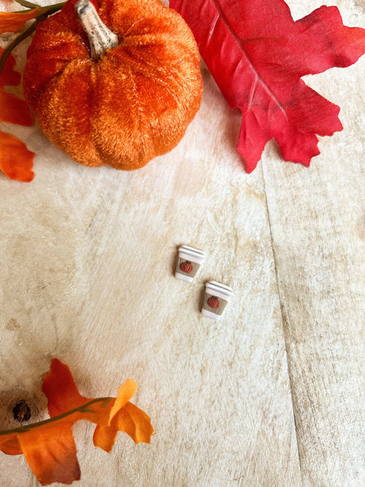 Pumpkin Spice Latte Studs