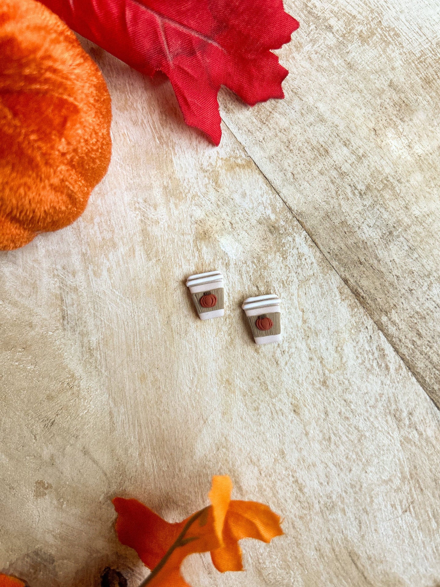 Pumpkin Spice Latte Studs