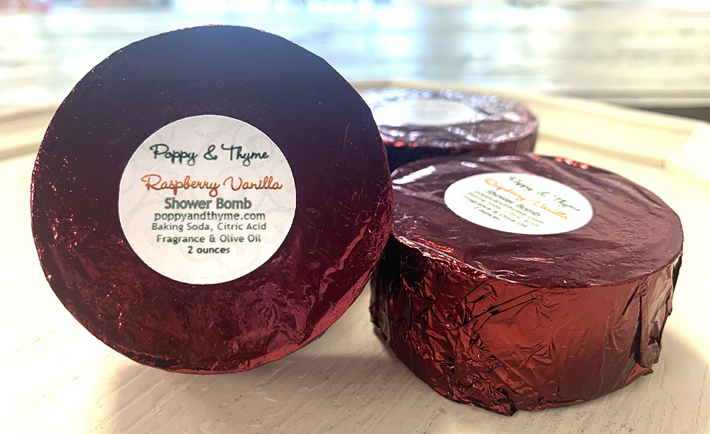 Raspberry Vanilla Shower Bomb/Steamer
