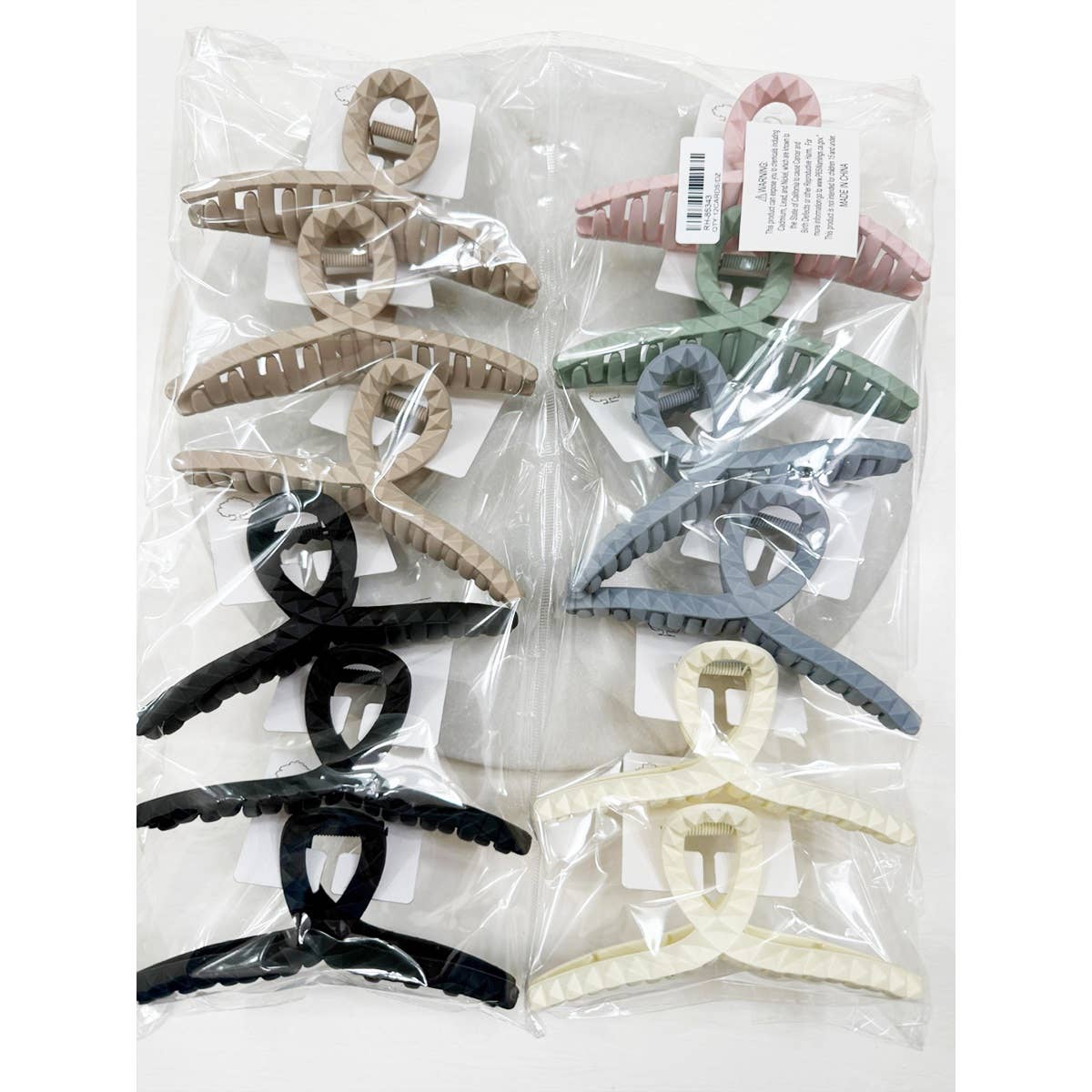 Embossed Loop Shape Jumbo Hair Claw