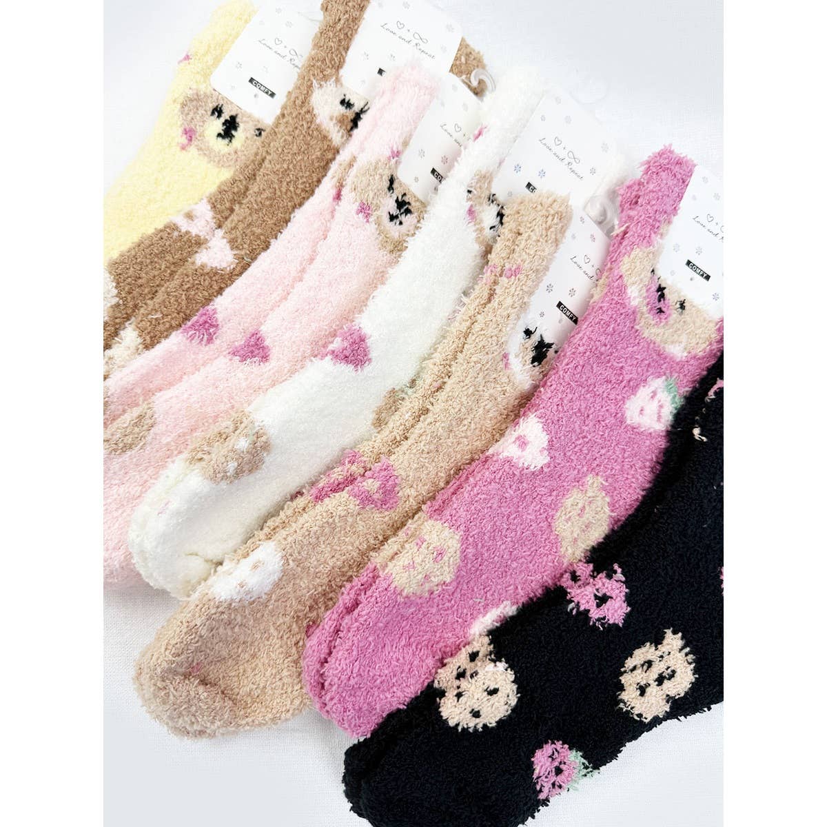 Plush Cozy Cute Bear Theme Socks