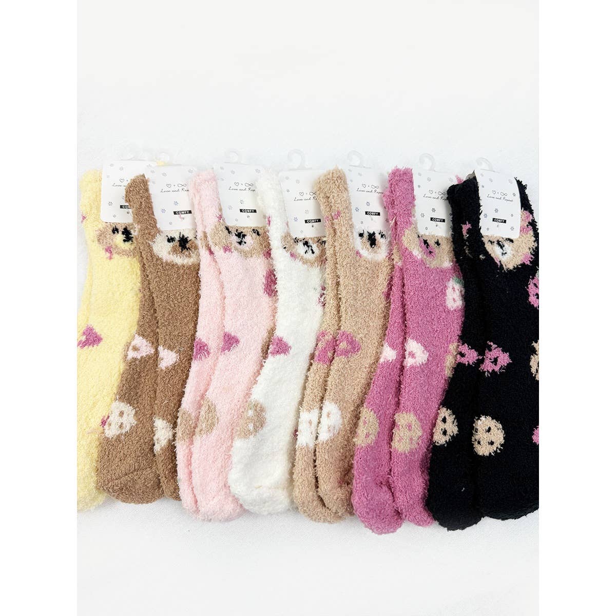 Plush Cozy Cute Bear Theme Socks