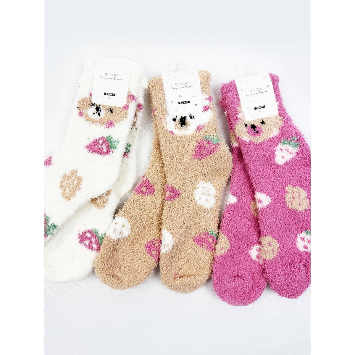 Plush Cozy Cute Bear Theme Socks