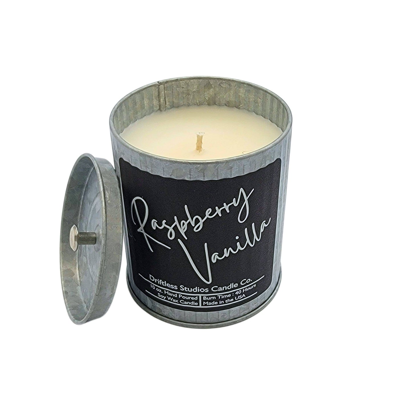 Raspberry Vanilla Soy Wax Candle Scented Farmhouse Candles