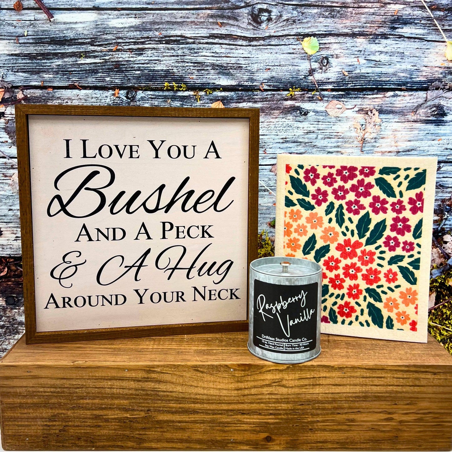 Raspberry Vanilla Soy Wax Candle Scented Farmhouse Candles