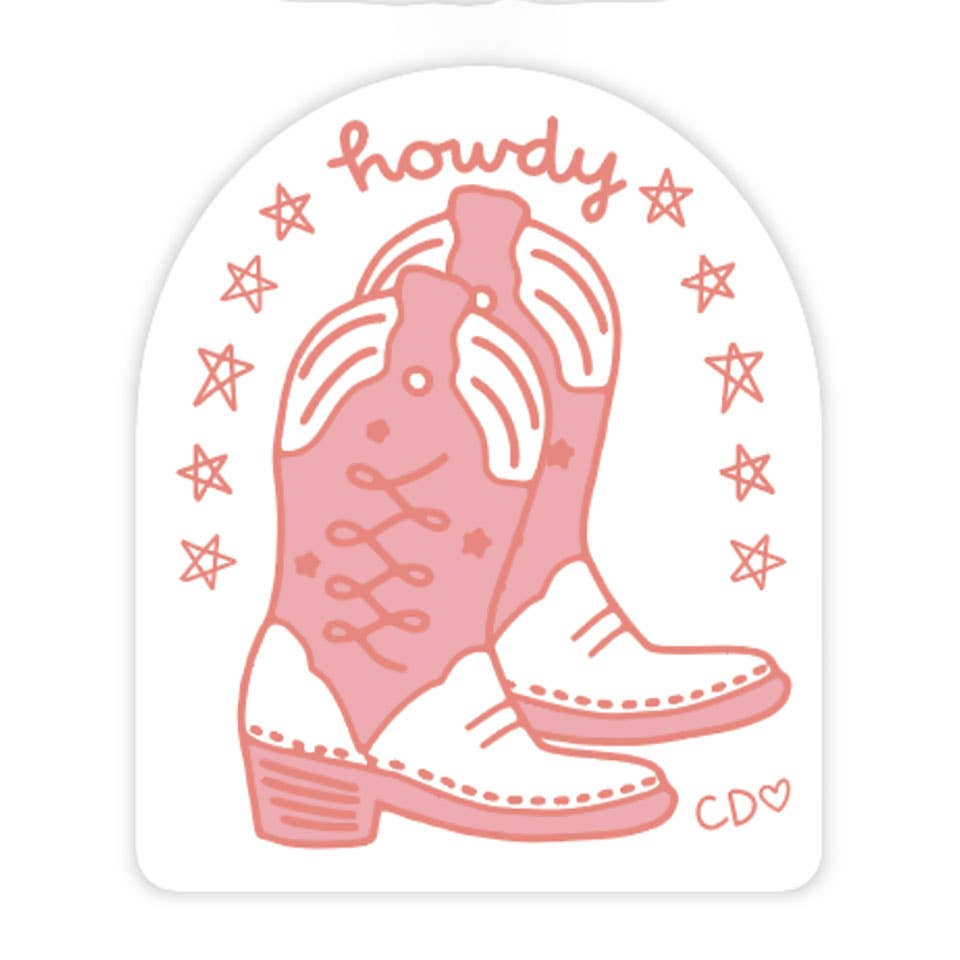 Cowgirl Boots Decal Sticker