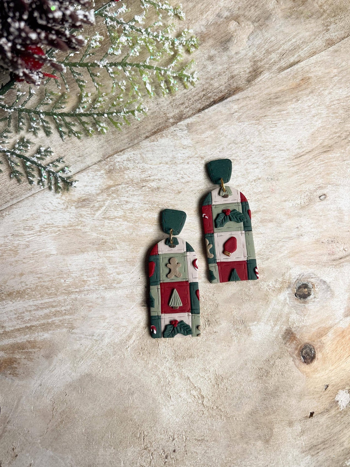 Quilted Christmas Dangles