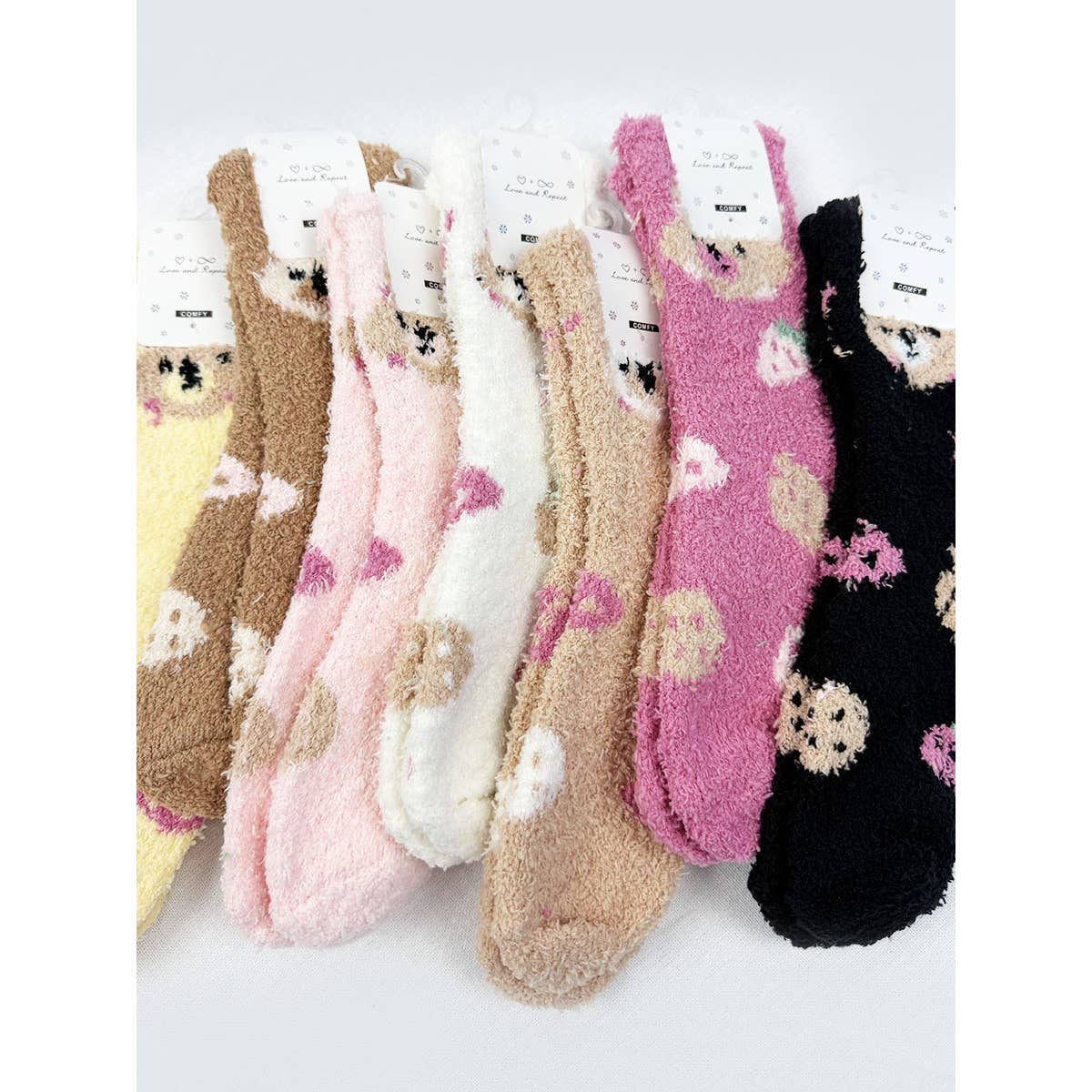 Plush Cozy Cute Bear Theme Socks