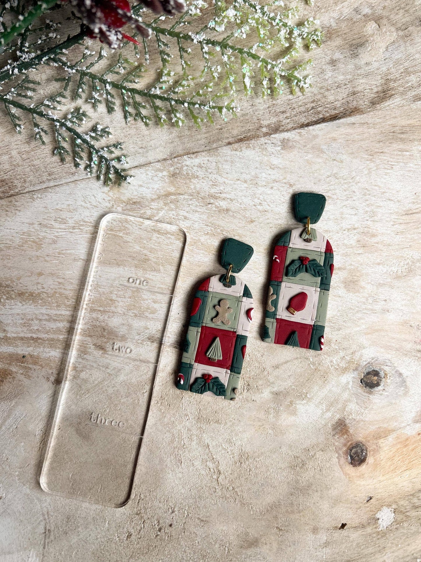 Quilted Christmas Dangles