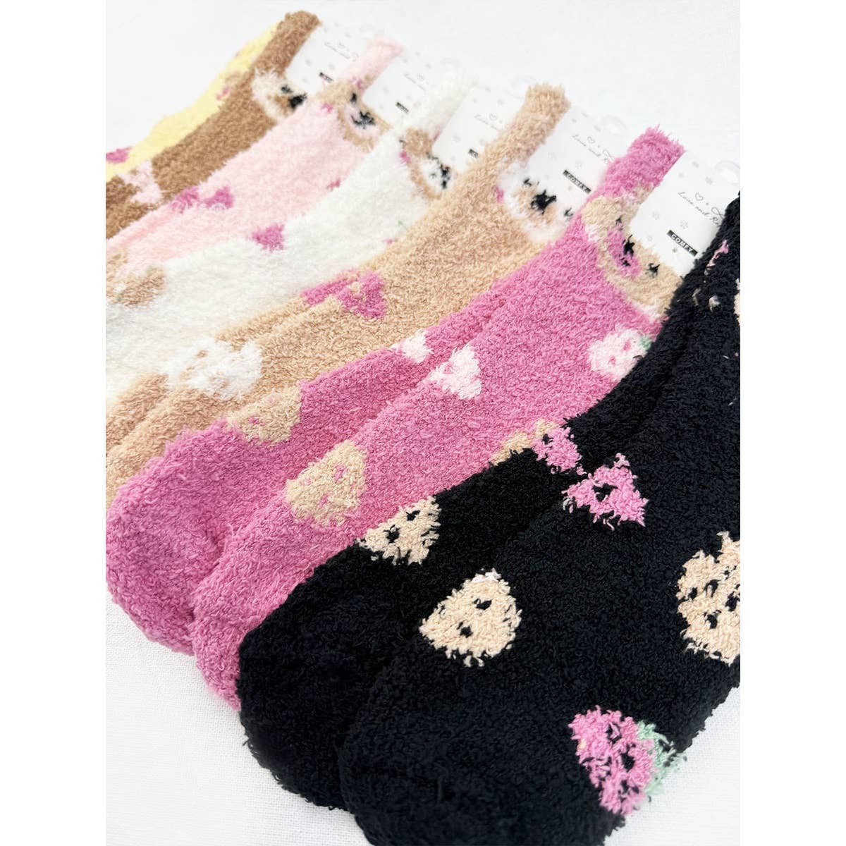 Plush Cozy Cute Bear Theme Socks