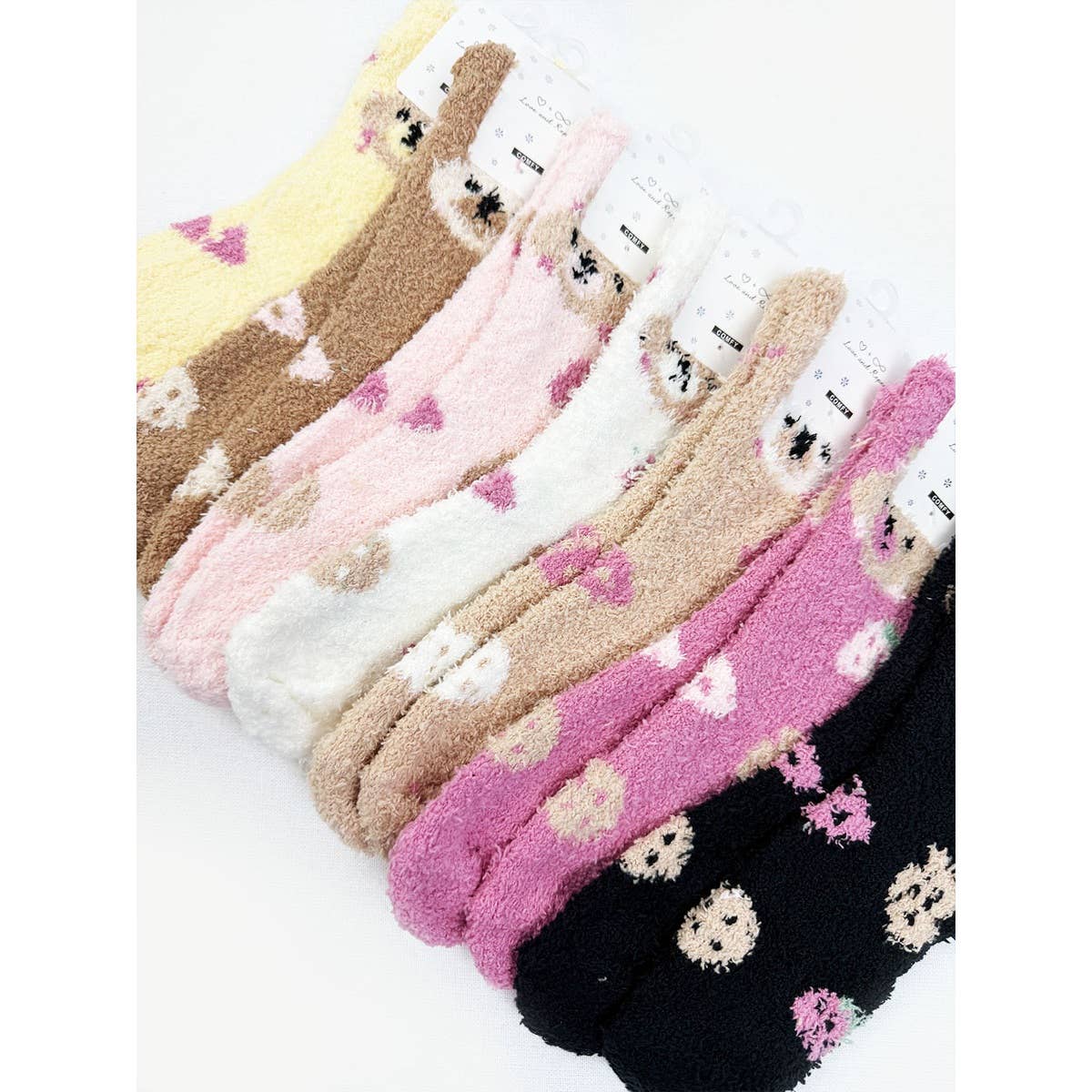 Plush Cozy Cute Bear Theme Socks